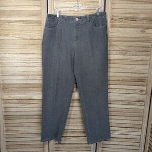 Talbots Jeans Petite Stretch Gray Denim Size 14